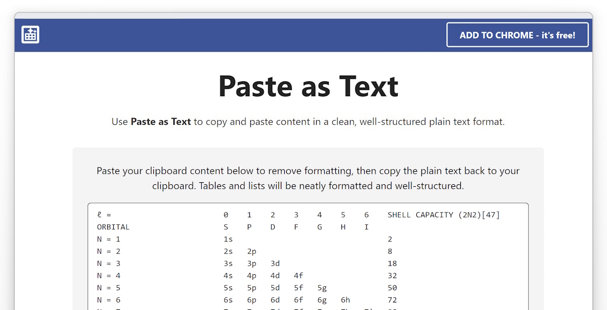 Paste as text